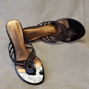 Maurices brown heeled sandals